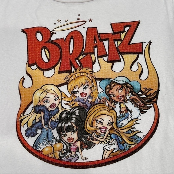 Bratz Girls White Multicolor Graphic T-shirt - Picture 2 of 8